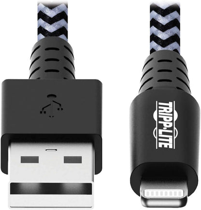 Eaton Heavy Duty USB to Lightning Charging & Data Cable, Heavy Duty with Braided Jacket, MFi Certified for iPhone, iPad & iPod - 6 Feet / 1.8 Meters (M100-006-HD