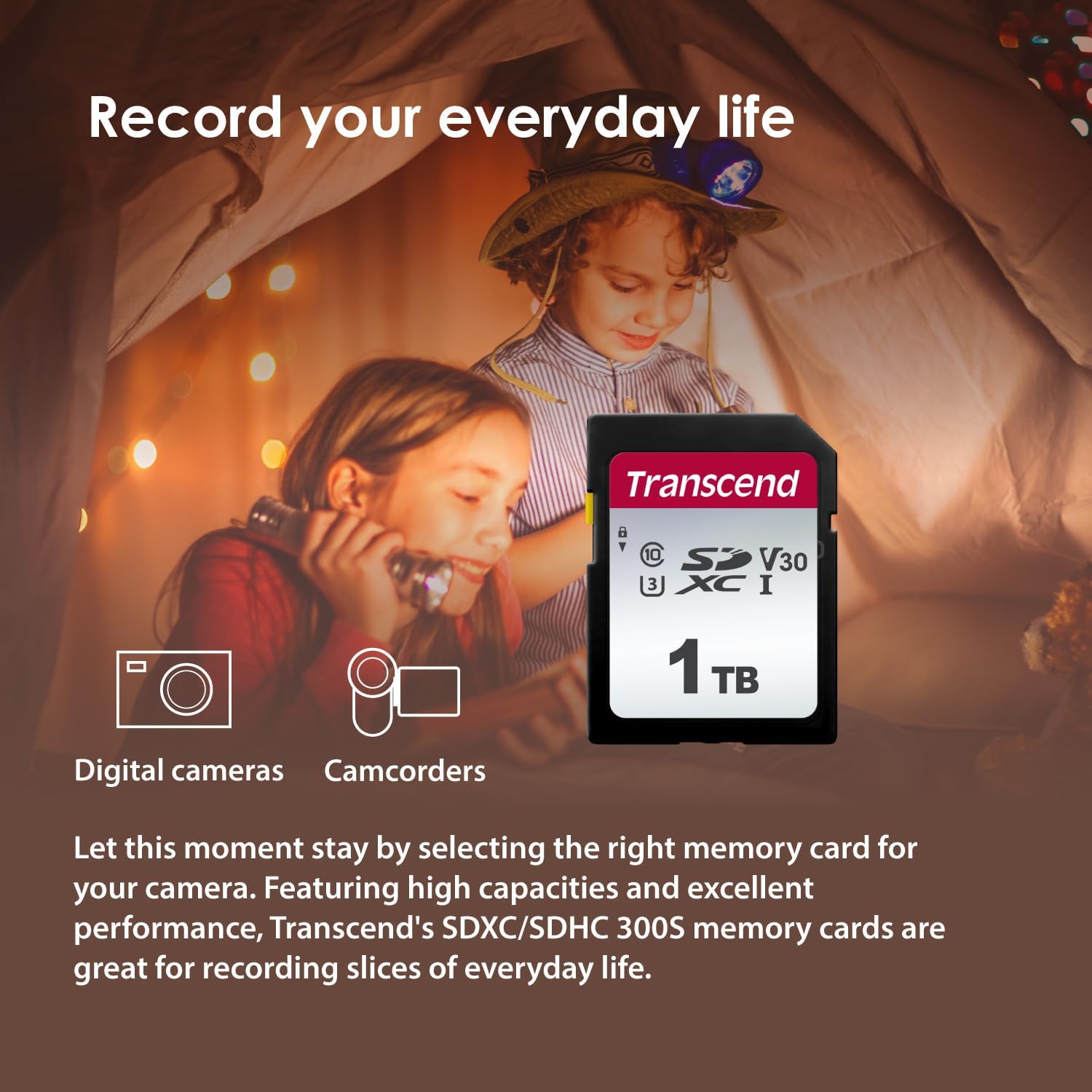 Transcend Scheda di memoria SDXC ad alta velocità da 4 GB (per fotocamere digitali, foto e video, autoradio) Classe 10, UHS-I U3, Video Speed Class V30 per 4K Ultra HD - TS4GSDC300S