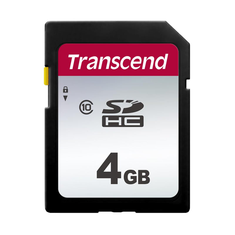 Transcend Scheda di memoria SDXC ad alta velocità da 4 GB (per fotocamere digitali, foto e video, autoradio) Classe 10, UHS-I U3, Video Speed Class V30 per 4K Ultra HD - TS4GSDC300S