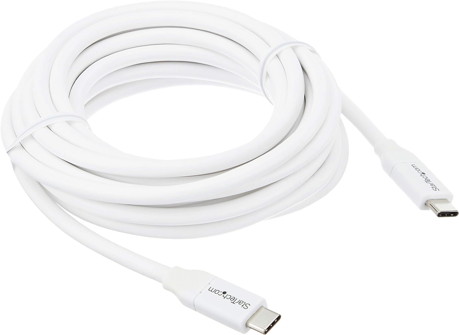 StarTech.com USB C to USB C Cable - 13 ft / 4m - 5A PD - M/M - White - USB 2.0 - USB-IF Certified - USB Type C Cable - USB C Charging Cable (USB2C5C4MW
