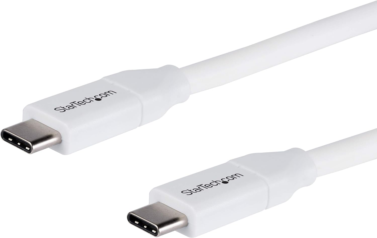 StarTech.com USB C to USB C Cable - 13 ft / 4m - 5A PD - M/M - White - USB 2.0 - USB-IF Certified - USB Type C Cable - USB C Charging Cable (USB2C5C4MW