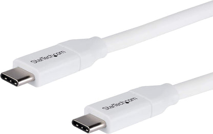 StarTech.com USB C to USB C Cable - 13 ft / 4m - 5A PD - M/M - White - USB 2.0 - USB-IF Certified - USB Type C Cable - USB C Charging Cable (USB2C5C4MW