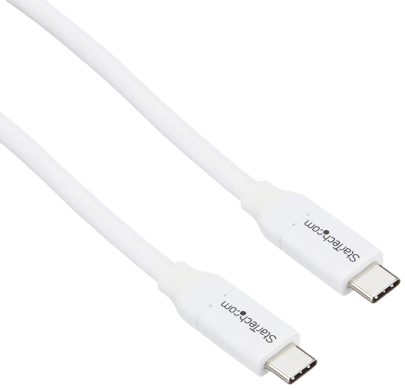 StarTech.com USB C to USB C Cable - 13 ft / 4m - 5A PD - M/M - White - USB 2.0 - USB-IF Certified - USB Type C Cable - USB C Charging Cable (USB2C5C4MW