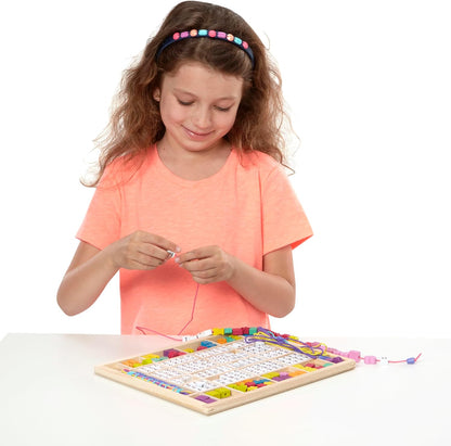 Melissa & Doug Arts and Crafts Beads, Multicolor, Wooden Stringing Beads