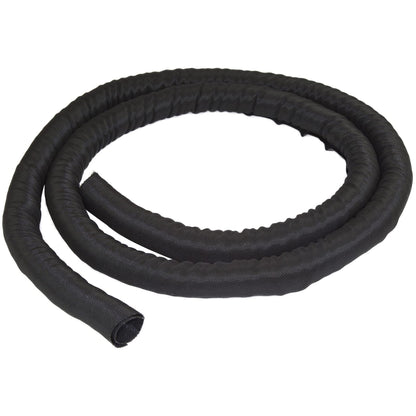 StarTech.com 6.5' (2m) Cable Management Sleeve - Flexible Coiled Cable Wrap - 1.0-1.5" dia. Expandable Sleeve - Polyester Cord Manager/Protector/Concealer - Black Trimmable Cable Organizer (WKSTNCM