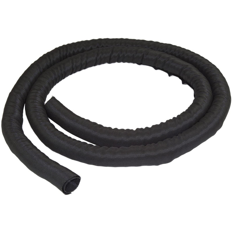 StarTech.com 6.5' (2m) Cable Management Sleeve - Flexible Coiled Cable Wrap - 1.0-1.5" dia. Expandable Sleeve - Polyester Cord Manager/Protector/Concealer - Black Trimmable Cable Organizer (WKSTNCM