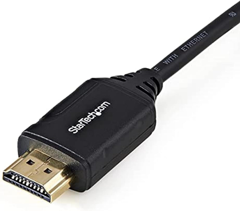 StarTech.com 1.6ft (50cm) Premium Certified HDMI 2.0 Cable with Ethernet - High Speed Ultra HD 4K 60Hz HDMI Cable HDR10 - HDMI Cord (Male/Male Connectors) - For UHD Monitors, TVs, Displays (HDMM50CMP