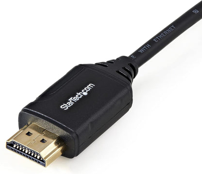 StarTech.com 1.6ft (50cm) Premium Certified HDMI 2.0 Cable with Ethernet - High Speed Ultra HD 4K 60Hz HDMI Cable HDR10 - HDMI Cord (Male/Male Connectors) - For UHD Monitors, TVs, Displays (HDMM50CMP