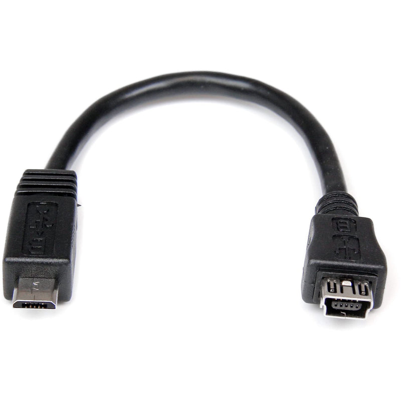 StarTech.com 6in Micro USB to Mini USB Adapter Cable M/F - Micro USB male to Mini USB female - Micro USB to Mini USB Adapter (UUSBMUSBMF6