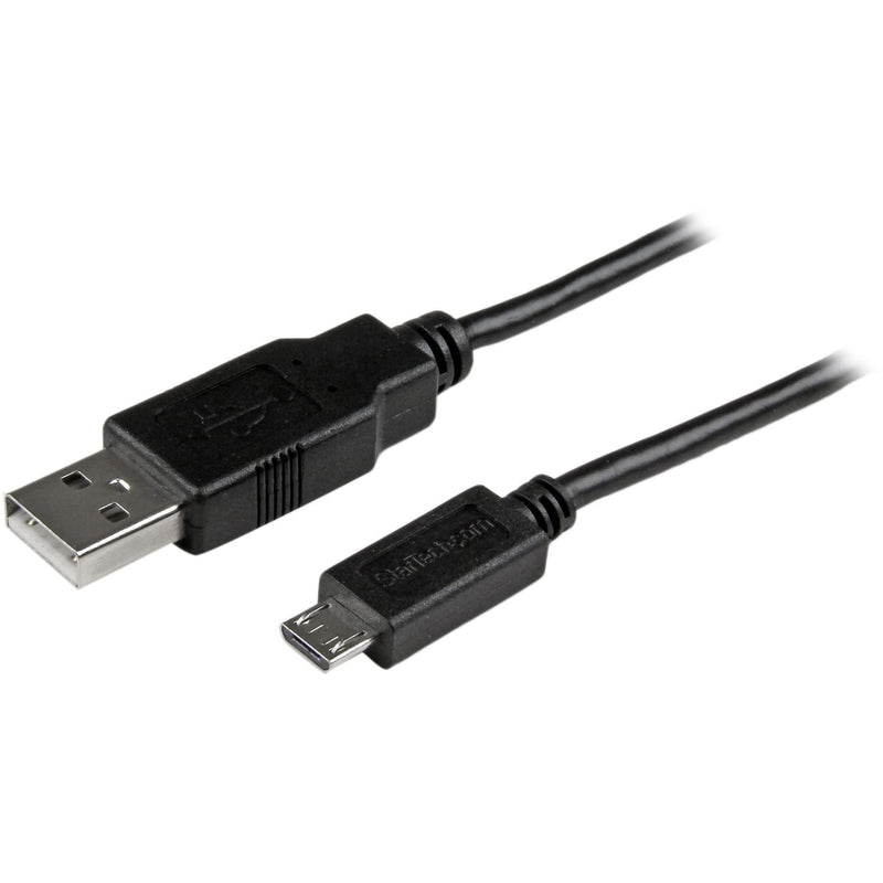 StarTech.com 15cm 6in Mobile Charge Sync USB to Slim Micro USB Cable for Phones & Tablets A to Micro B - M/M - Thin Micro USB Charge Cable (USBAUB15CMBK