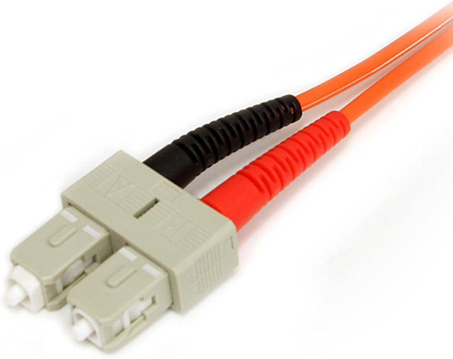 StarTech.com 1m Fiber Optic Cable - Multimode Duplex 50/125 - LSZH - LC/SC - OM2 - LC to SC Fiber Patch Cable (50FIBLCSC1) Orange / Multimode Duplex 3.3 ft / 1 m LC to SC Multimode Duplex 50/125