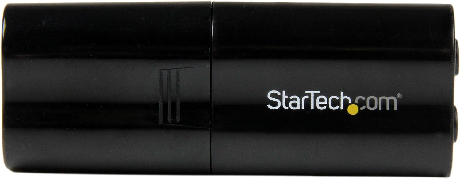 StarTech.com USB Sound Card - 3.5mm Audio Adapter - External Sound Card - Black - External Sound Card (ICUSBAUDIOB