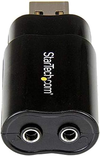 StarTech.com USB Sound Card - 3.5mm Audio Adapter - External Sound Card - Black - External Sound Card (ICUSBAUDIOB