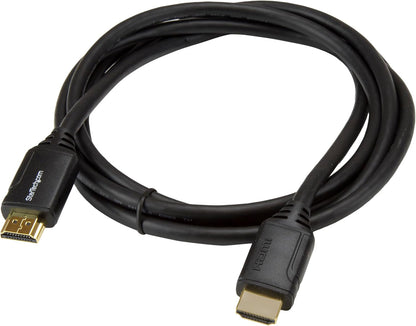StarTech.com HDMM2MP Premium High Speed HDMI Cable with Ethernet ,Black, 4K 60Hz - 2 m (6 ft.