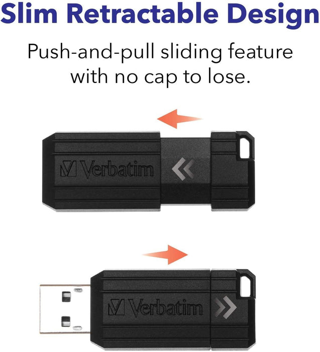 Verbatim 49065 64GB Pinstripe USB Drive