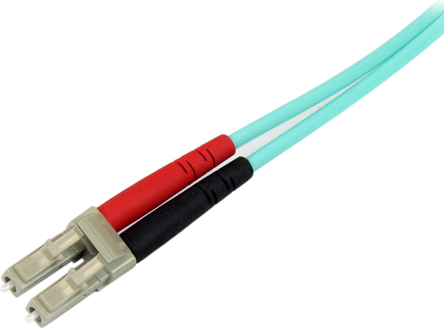StarTech.com Fiber Optic Cable - 10 Gb Aqua - Multimode Duplex 50/125 - LSZH - LC/SC - 1 m - fiber optic cables (LC, SC, Male/Male, OM3, Turquoise, Multi-mode)