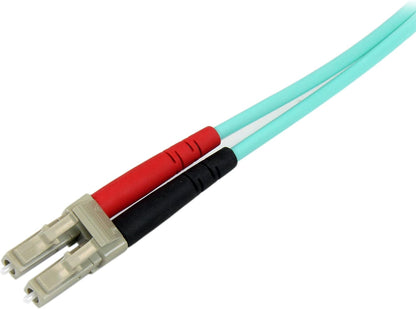 StarTech.com Fiber Optic Cable - 10 Gb Aqua - Multimode Duplex 50/125 - LSZH - LC/SC - 1 m - fiber optic cables (LC, SC, Male/Male, OM3, Turquoise, Multi-mode)