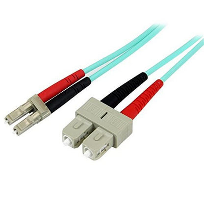 StarTech.com Fiber Optic Cable - 10 Gb Aqua - Multimode Duplex 50/125 - LSZH - LC/SC - 1 m - fiber optic cables (LC, SC, Male/Male, OM3, Turquoise, Multi-mode)