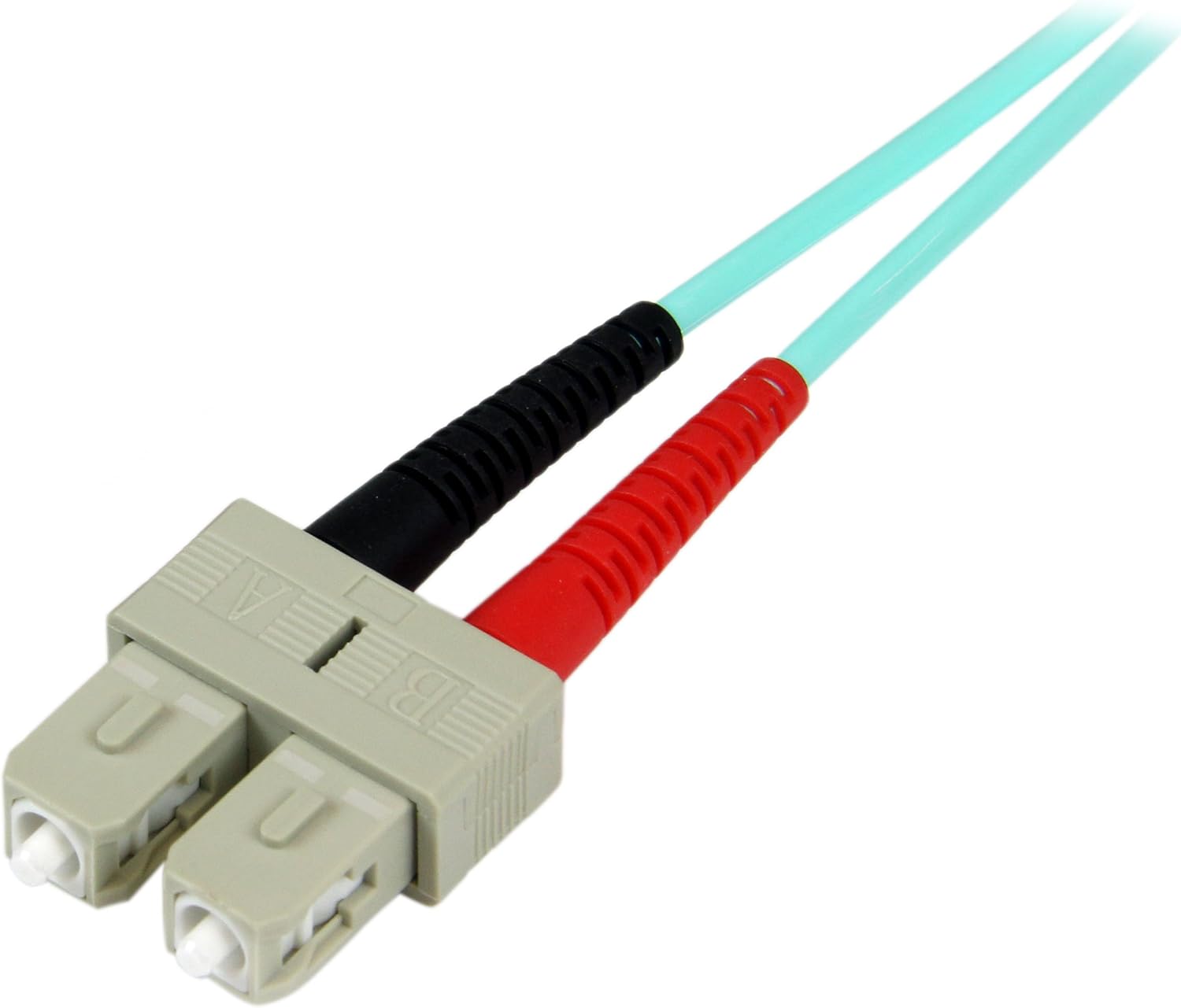 StarTech.com Fiber Optic Cable - 10 Gb Aqua - Multimode Duplex 50/125 - LSZH - LC/SC - 1 m - fiber optic cables (LC, SC, Male/Male, OM3, Turquoise, Multi-mode)
