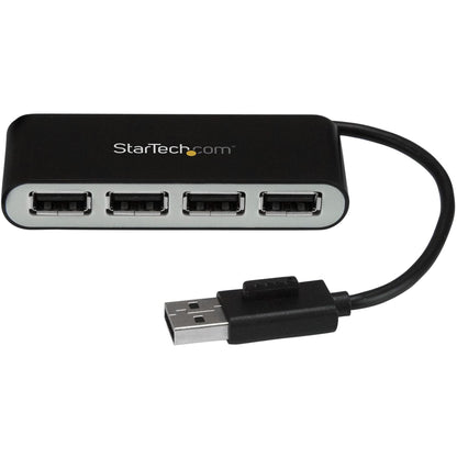 StarTech.com 4 Port USB 2.0 Hub - USB Bus Powered - Portable Multi Port USB 2.0 Splitter and Expander Hub - Small Travel USB Hub (ST4200MINI2) 15.2mmx22.9mmx81.3mm Single