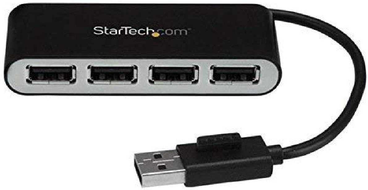 StarTech.com 4 Port USB 2.0 Hub - USB Bus Powered - Portable Multi Port USB 2.0 Splitter and Expander Hub - Small Travel USB Hub (ST4200MINI2) 15.2mmx22.9mmx81.3mm Single