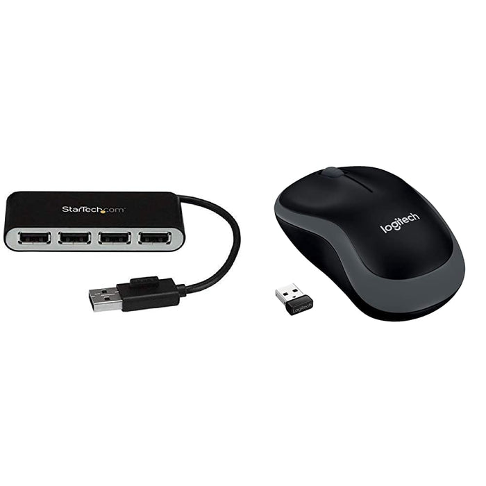 StarTech.com 4 Port USB 2.0 Hub - USB Bus Powered - Portable Multi Port USB 2.0 Splitter and Expander Hub - Small Travel USB Hub (ST4200MINI2) 15.2mmx22.9mmx81.3mm Single