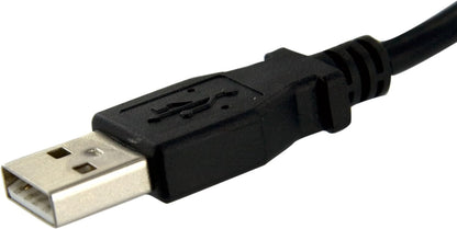 StarTech.com USBPNLAFAM1 - Cable Alargador de 30cm USB 2.0 de Alta Velocidad para Montar Empotrar en Panel - Extensor Macho a Hembra USB A - Negro