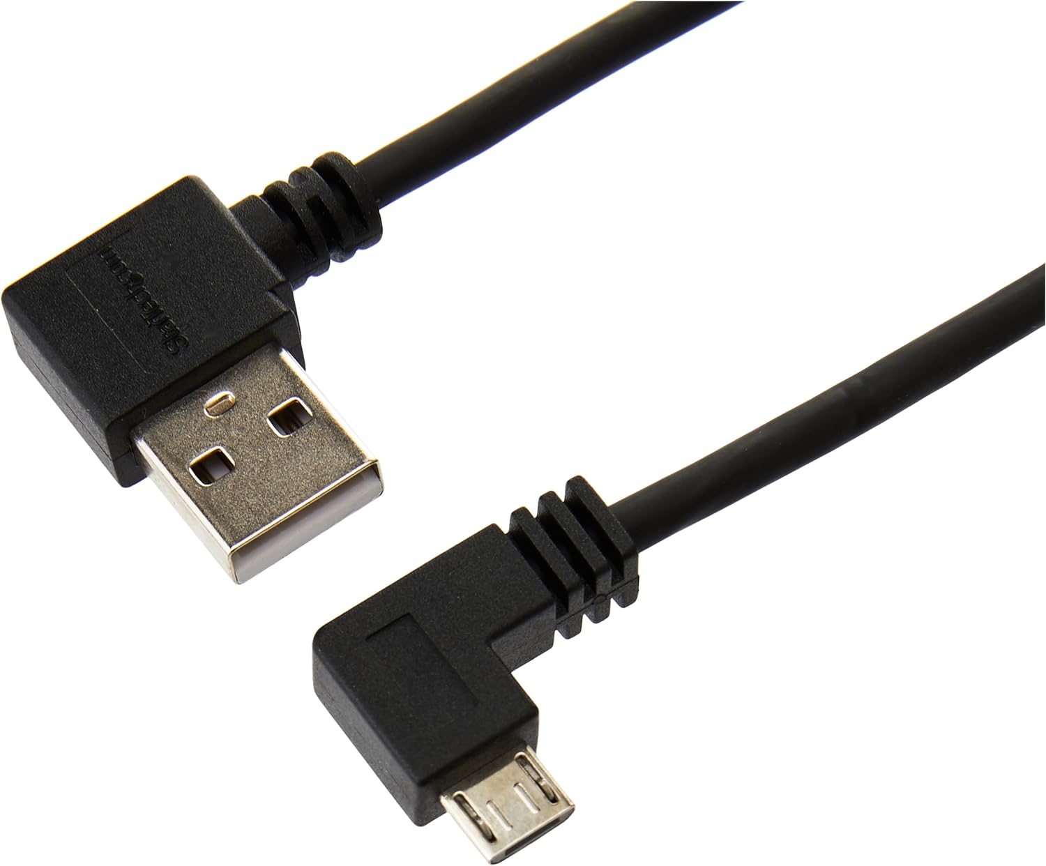 StarTech.com 2m 6 ft Micro-USB Cable with Right-Angled Connectors - M/M - USB A to Micro B Cable - 6ft Right Angle Micro USB Cable (USB2AUB2RA2M