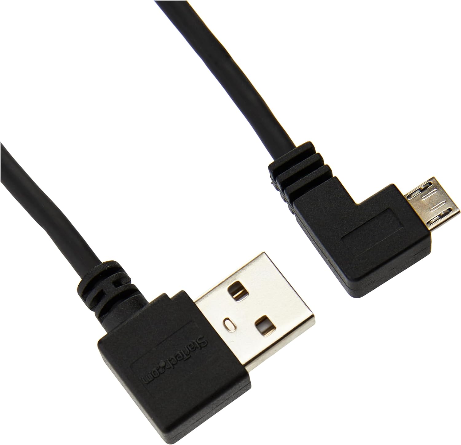 StarTech.com 2m 6 ft Micro-USB Cable with Right-Angled Connectors - M/M - USB A to Micro B Cable - 6ft Right Angle Micro USB Cable (USB2AUB2RA2M
