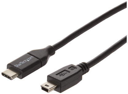 StarTech.com USB C to Mini USB Cable - 6 ft / 2m - M/M - USB 2.0 - Mini USB Cord - USB C to Mini B Cable - USB Type C to Mini USB (USB2CMB2M