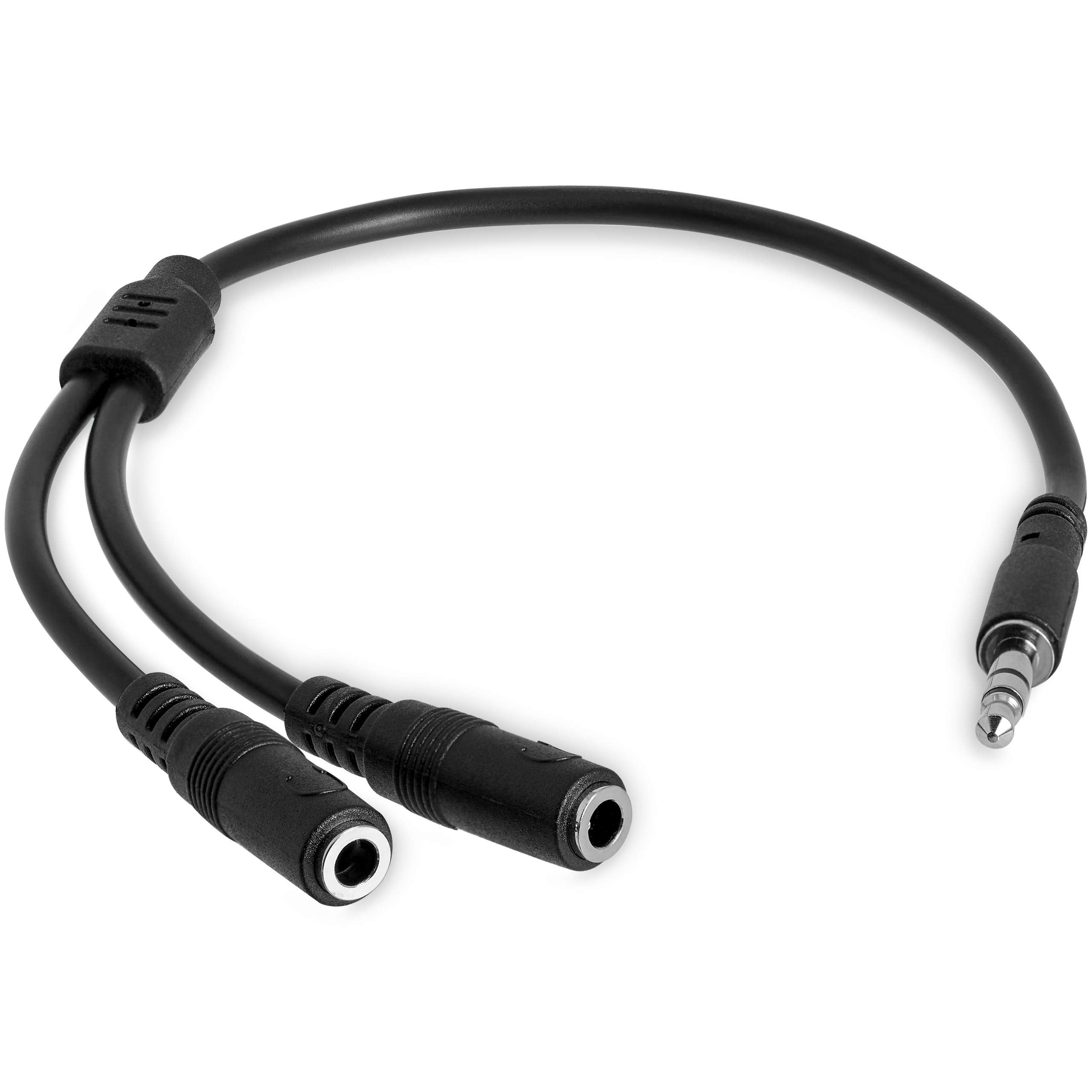 Slim Stereo Split Cable - 3.5M Male To 2X 3.5Mm Female