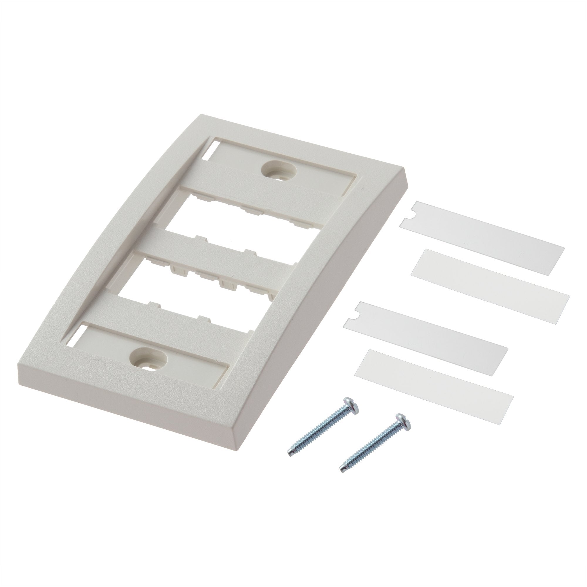 Panduit CFPE6IWY 1-Gang 6-Port Faceplate, Off White