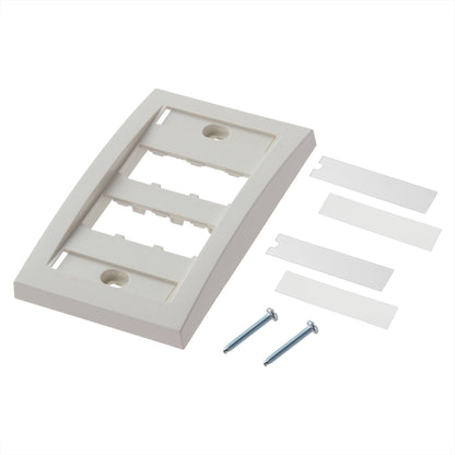 Panduit CFPE6IWY 1-Gang 6-Port Faceplate, Off White