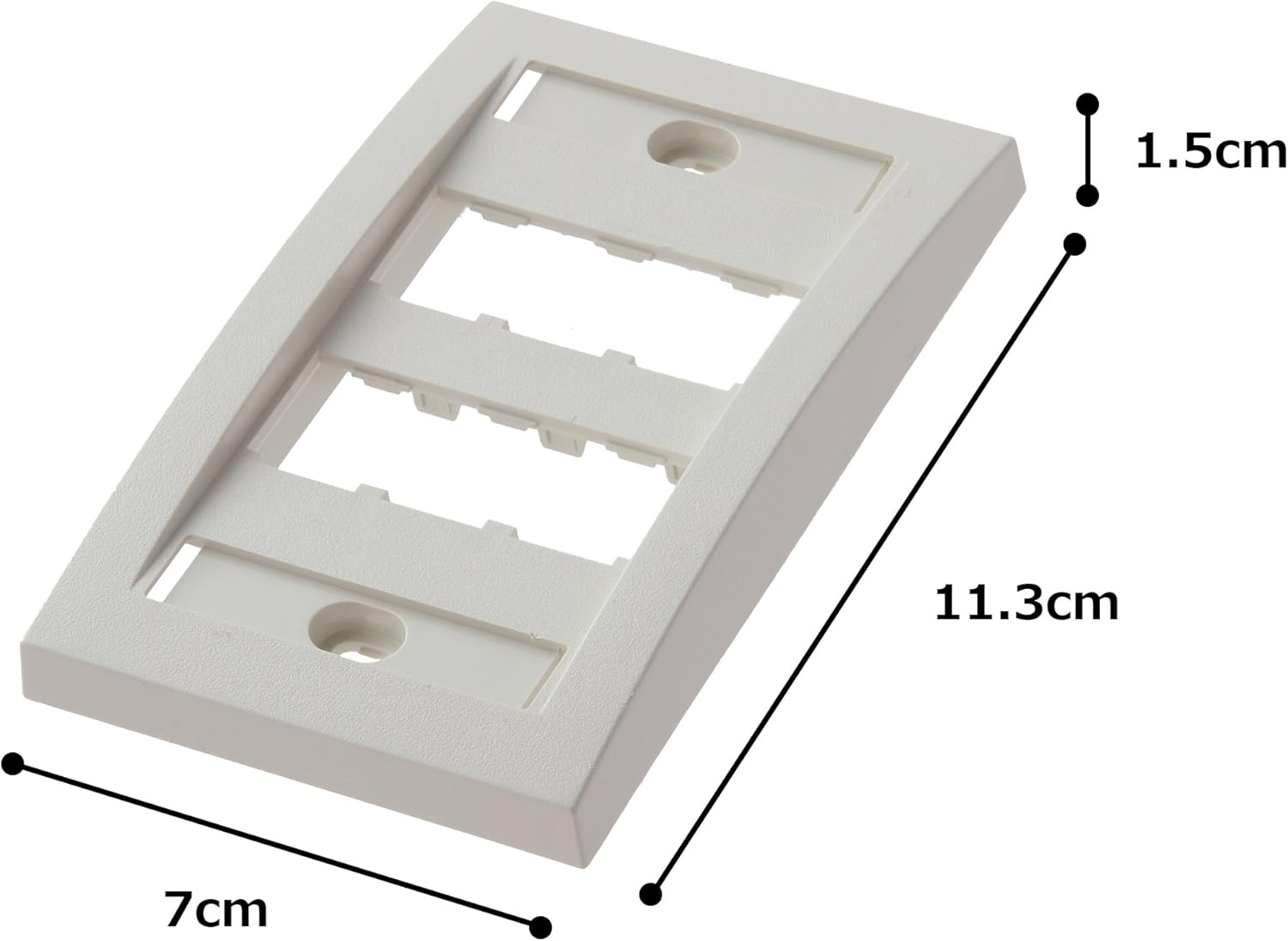 Panduit CFPE6IWY 1-Gang 6-Port Faceplate, Off White