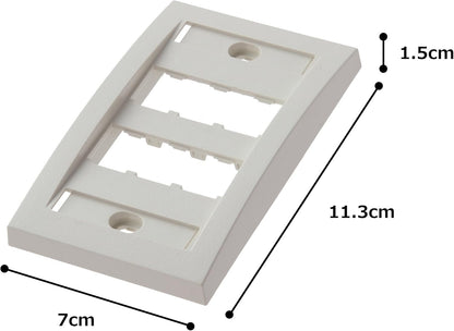 Panduit CFPE6IWY 1-Gang 6-Port Faceplate, Off White
