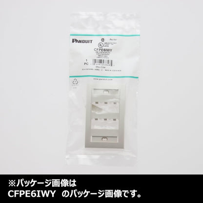 Panduit CFPE6IWY 1-Gang 6-Port Faceplate, Off White