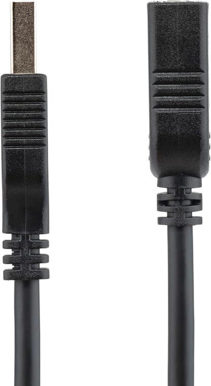 StarTech.com 6in Short USB 3.0 Extension Adapter Cable (USB-A Male to USB-A Female) - USB 3.1 Gen 1 (5Gbps) Port Saver Cable - Black (USB3EXT6INBK