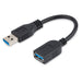 StarTech.com 6in Short USB 3.0 Extension Adapter Cable (USB-A Male to USB-A Female) - USB 3.1 Gen 1 (5Gbps) Port Saver Cable - Black (USB3EXT6INBK