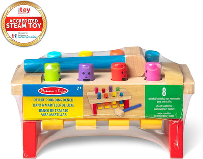 Melissa & Doug Luxe Houten hamerbank | Houten Speelgoed voor Kinderen | Ontwikkelingsspeelgoed | 3+ | Cadeau voor meisjes en jongens