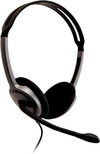 V7 HA212 Lightweight Stereo Headset with Microphone - Black & Grey