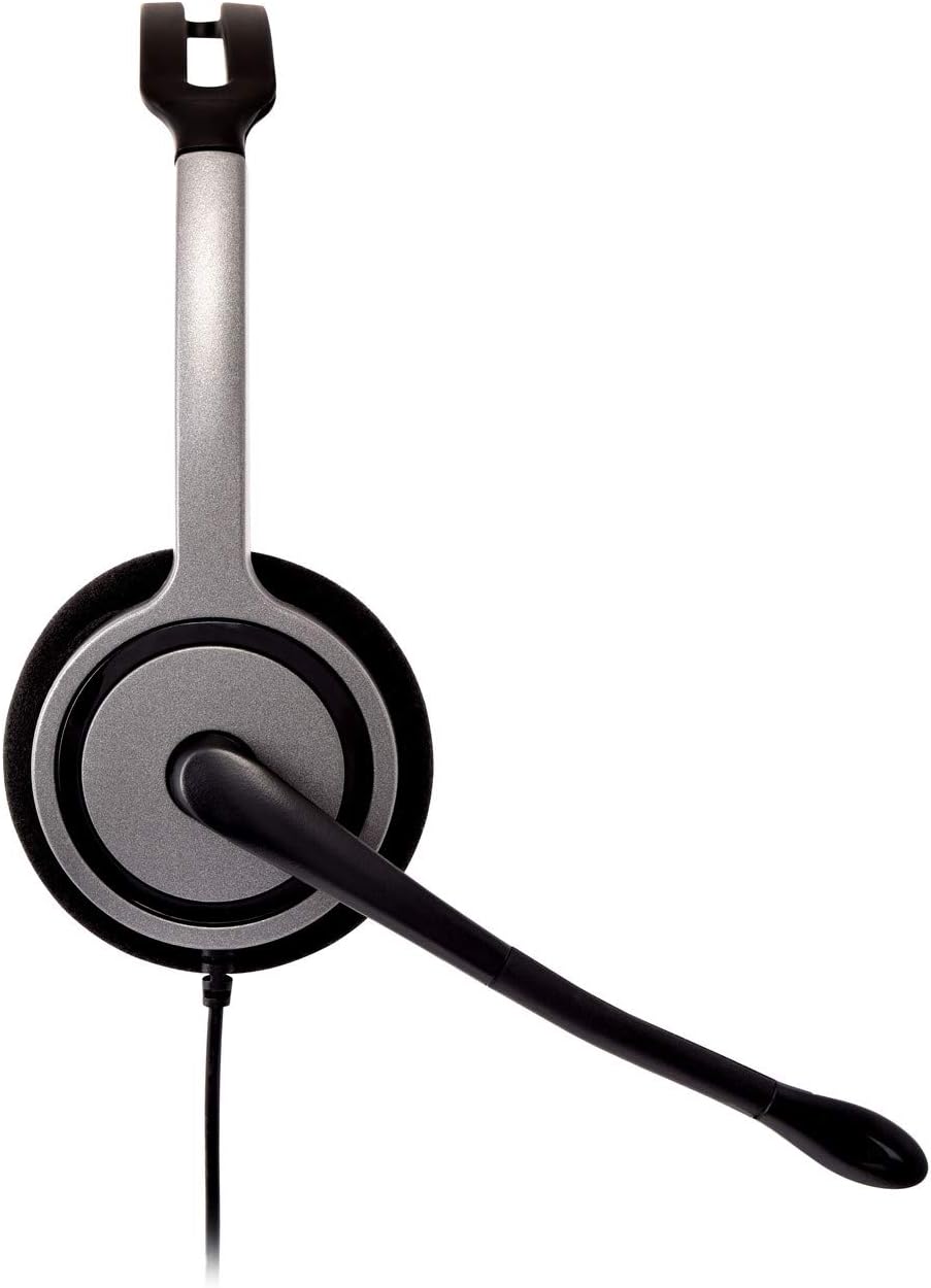 V7 HA212 Lightweight Stereo Headset with Microphone - Black & Grey
