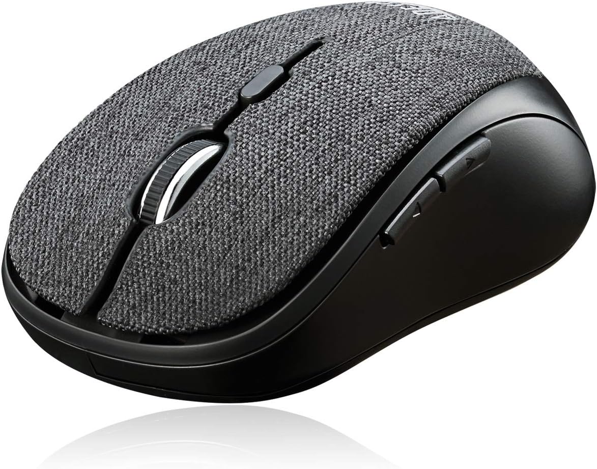 Adesso iMouse S80B - Ratón (Ambidextro, Óptico, RF inalámbrico, 1600 DPI, Negro, Gris