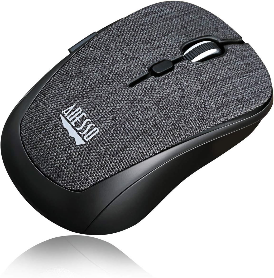 Adesso iMouse S80B - Ratón (Ambidextro, Óptico, RF inalámbrico, 1600 DPI, Negro, Gris