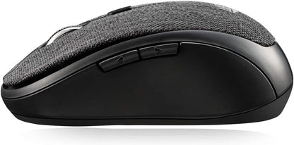 Adesso iMouse S80B - Ratón (Ambidextro, Óptico, RF inalámbrico, 1600 DPI, Negro, Gris