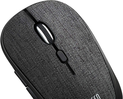 Adesso iMouse S80B - Ratón (Ambidextro, Óptico, RF inalámbrico, 1600 DPI, Negro, Gris