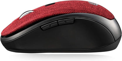 Adesso iMouse S80R ratón RF inalámbrico Óptico 1600 dpi Ambidextro - Ratón (Ambidextro, Movimientos: RF inalámbrico, 1600 dpi, Negro, Rojo