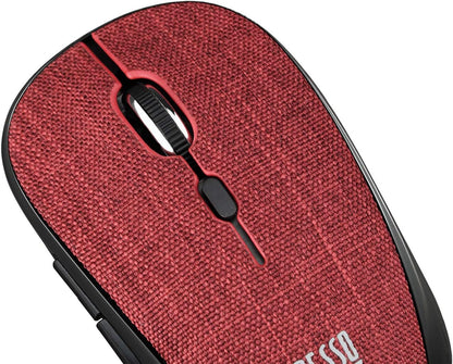 Adesso iMouse S80R ratón RF inalámbrico Óptico 1600 dpi Ambidextro - Ratón (Ambidextro, Movimientos: RF inalámbrico, 1600 dpi, Negro, Rojo