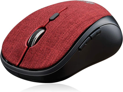 Adesso iMouse S80R ratón RF inalámbrico Óptico 1600 dpi Ambidextro - Ratón (Ambidextro, Movimientos: RF inalámbrico, 1600 dpi, Negro, Rojo