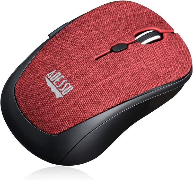 Adesso iMouse S80R ratón RF inalámbrico Óptico 1600 dpi Ambidextro - Ratón (Ambidextro, Movimientos: RF inalámbrico, 1600 dpi, Negro, Rojo