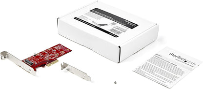StarTech.com M2 PCIe SSD Adapter - x4 PCIe 3.0 NVMe / AHCI / NGFF / M-Key - Low Profile and Full Profile - SSD PCIe M.2 Adapter (PEX4M2E1